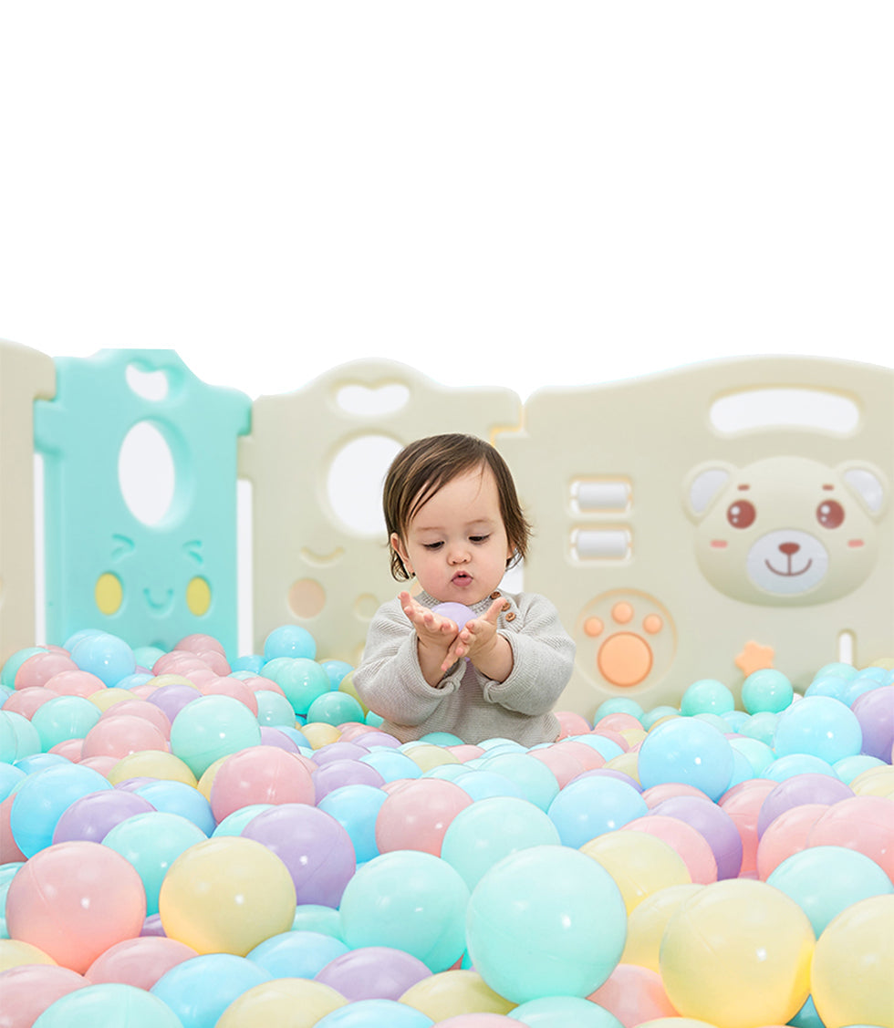 AUSFUNKIDS Kids Colourful Playballs Pack Soft Baby Toy Pastel Colours