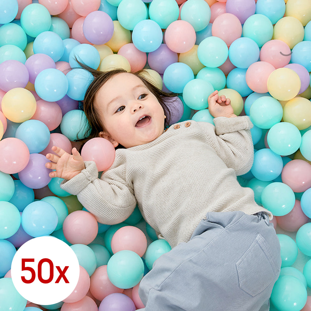 AUSFUNKIDS Kids Colourful Playballs Pack Soft Baby Toy Pastel Colours