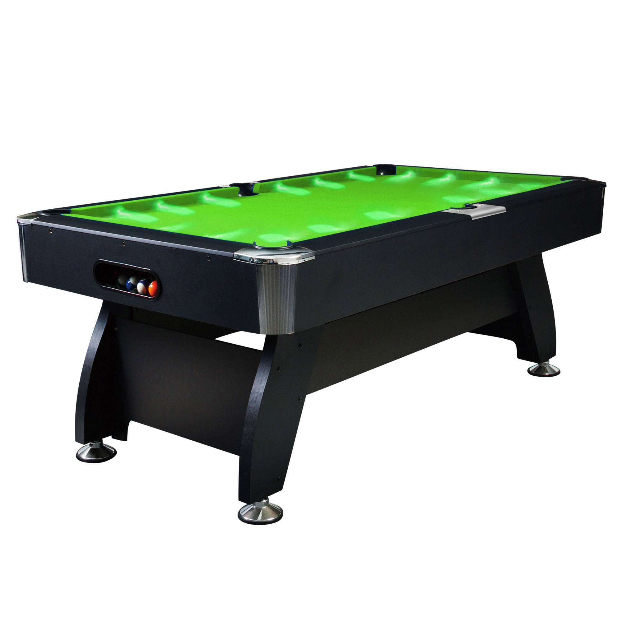 MACE 8FT LED Snooker Billiard Pool Table with Free Accessories