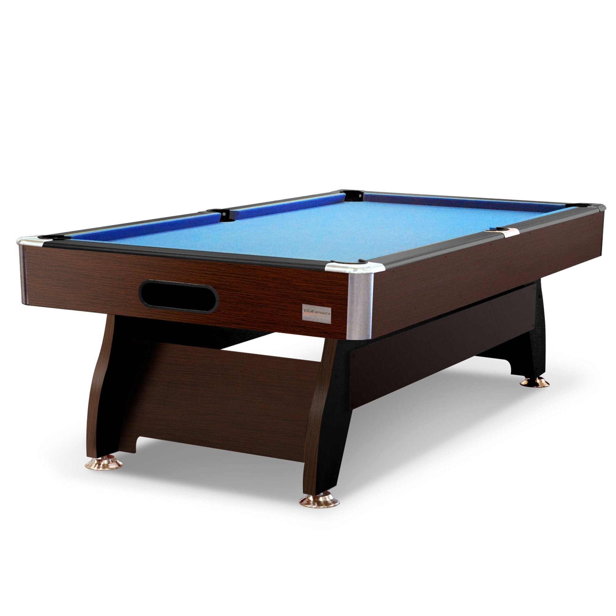 8FT MDF Pool Snooker Billiard Table with Accessories Pack, Walnut Frame