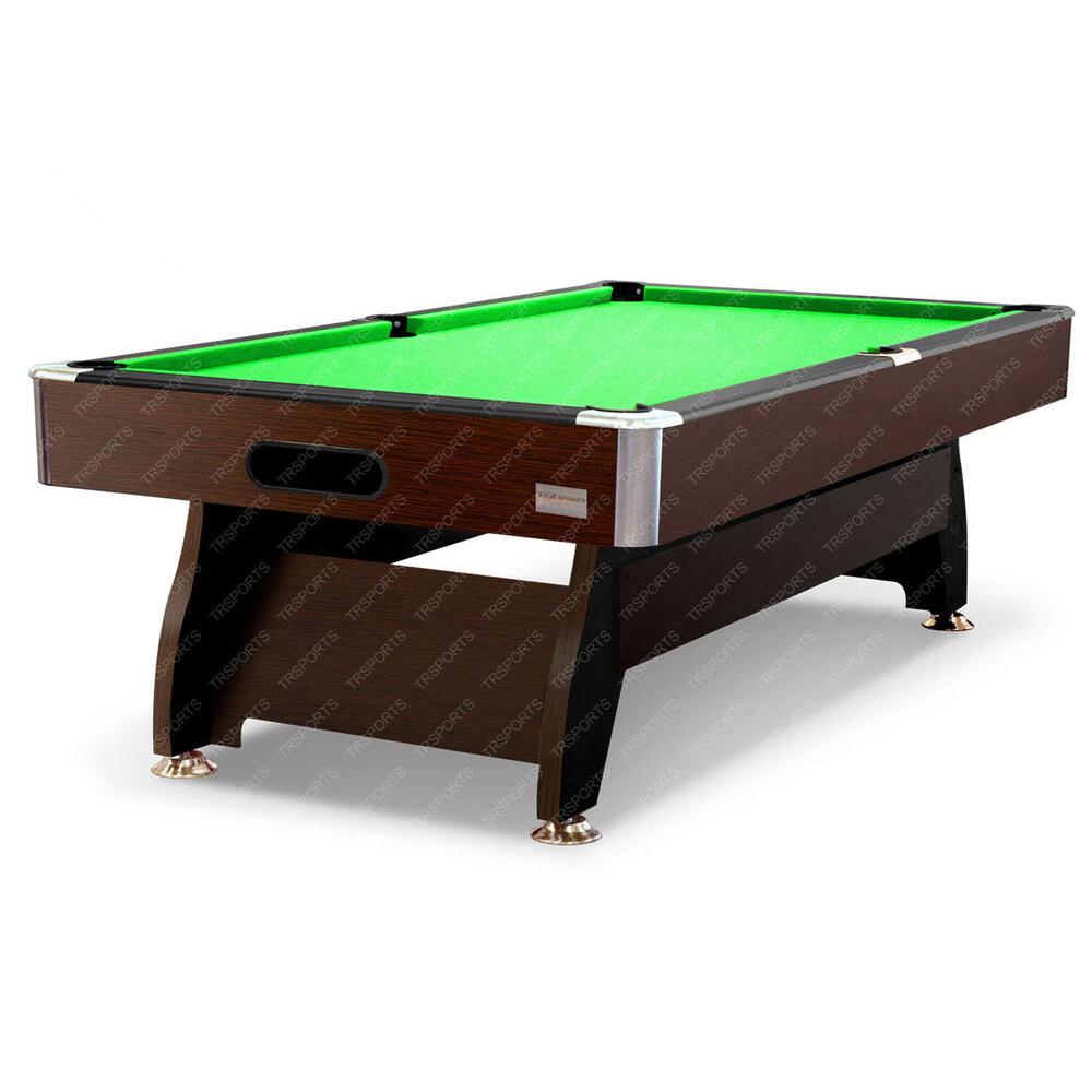 8FT MDF Pool Snooker Billiard Table with Accessories Pack, Walnut Frame