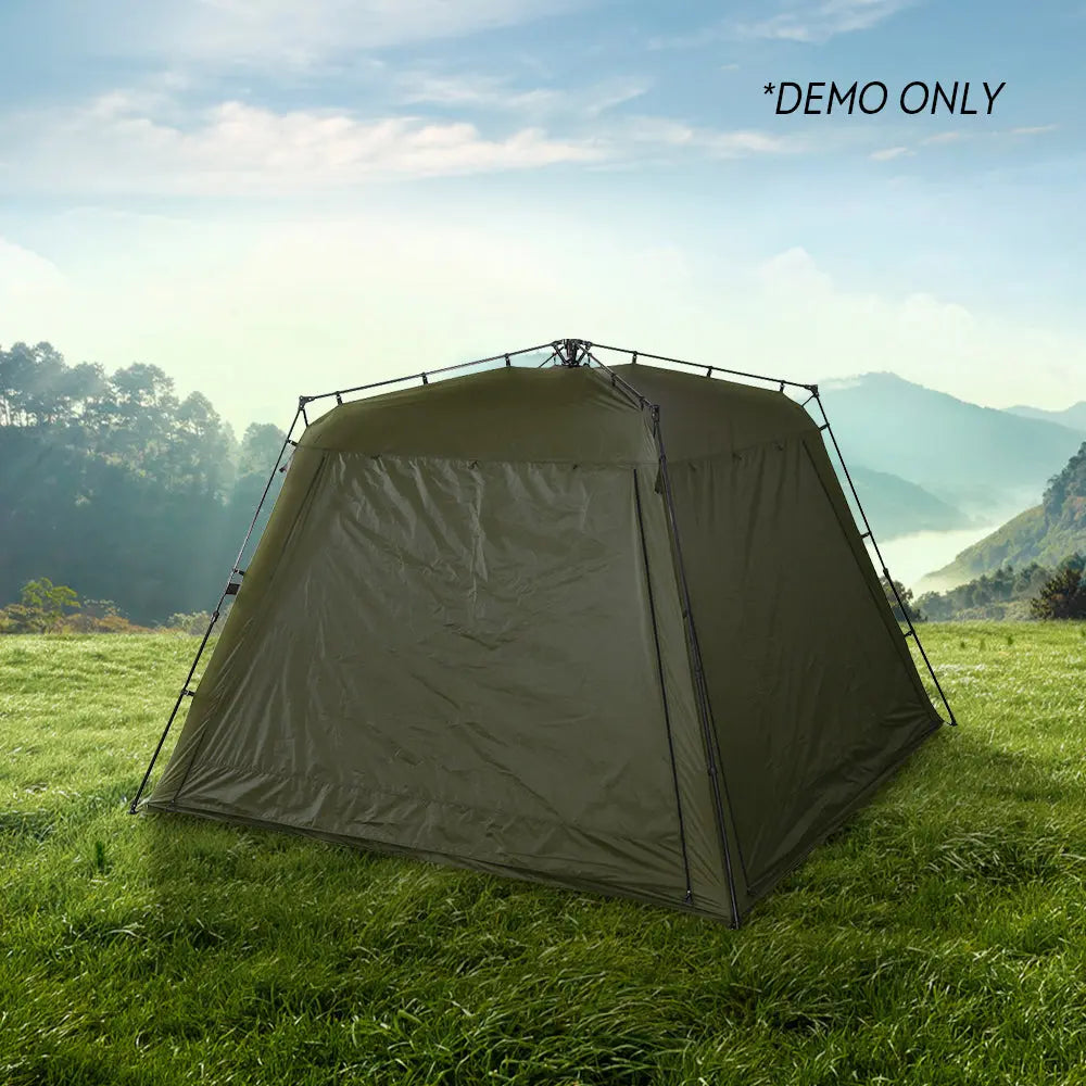 5-8people Large military tents outdoor camping tent Army Green Pavilion Fast Open Quartet tent With mosquito nets 300*300*230cm ALUO