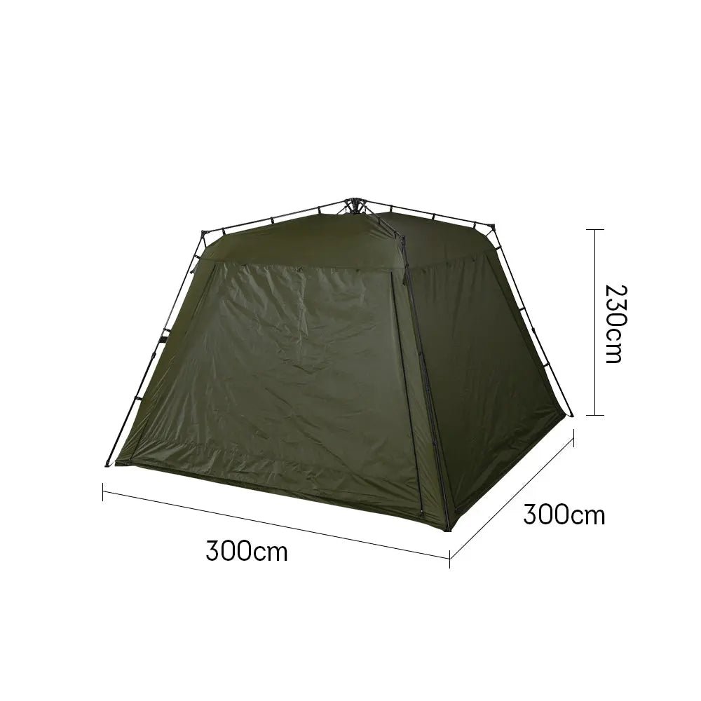 5-8people Large military tents outdoor camping tent Army Green Pavilion Fast Open Quartet tent With mosquito nets 300*300*230cm ALUO