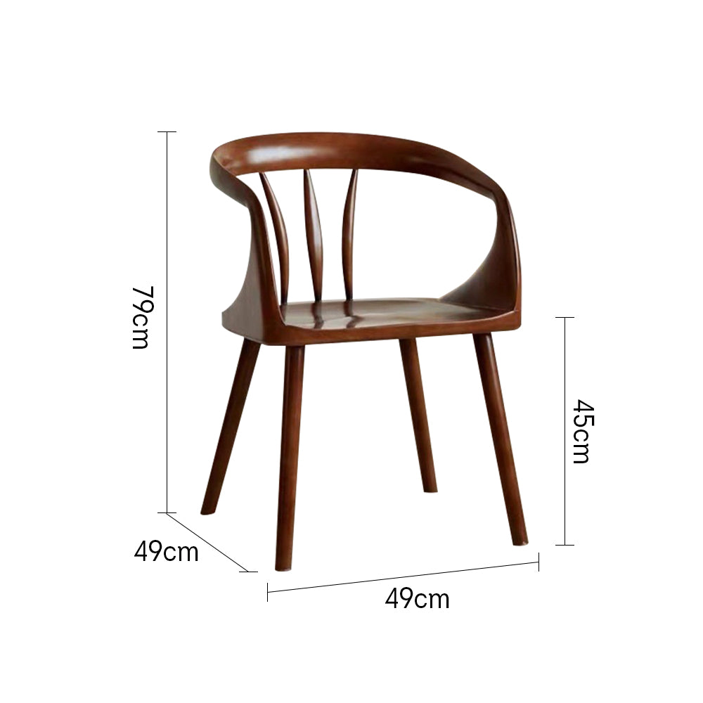 MASON TAYLOR Simplified Design Chair Rubber Wood Frame Round Edge