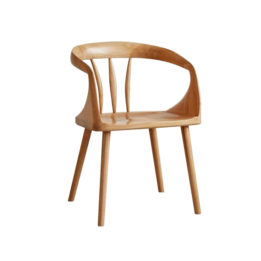 MASON TAYLOR Simplified Design Chair Rubber Wood Frame Round Edge