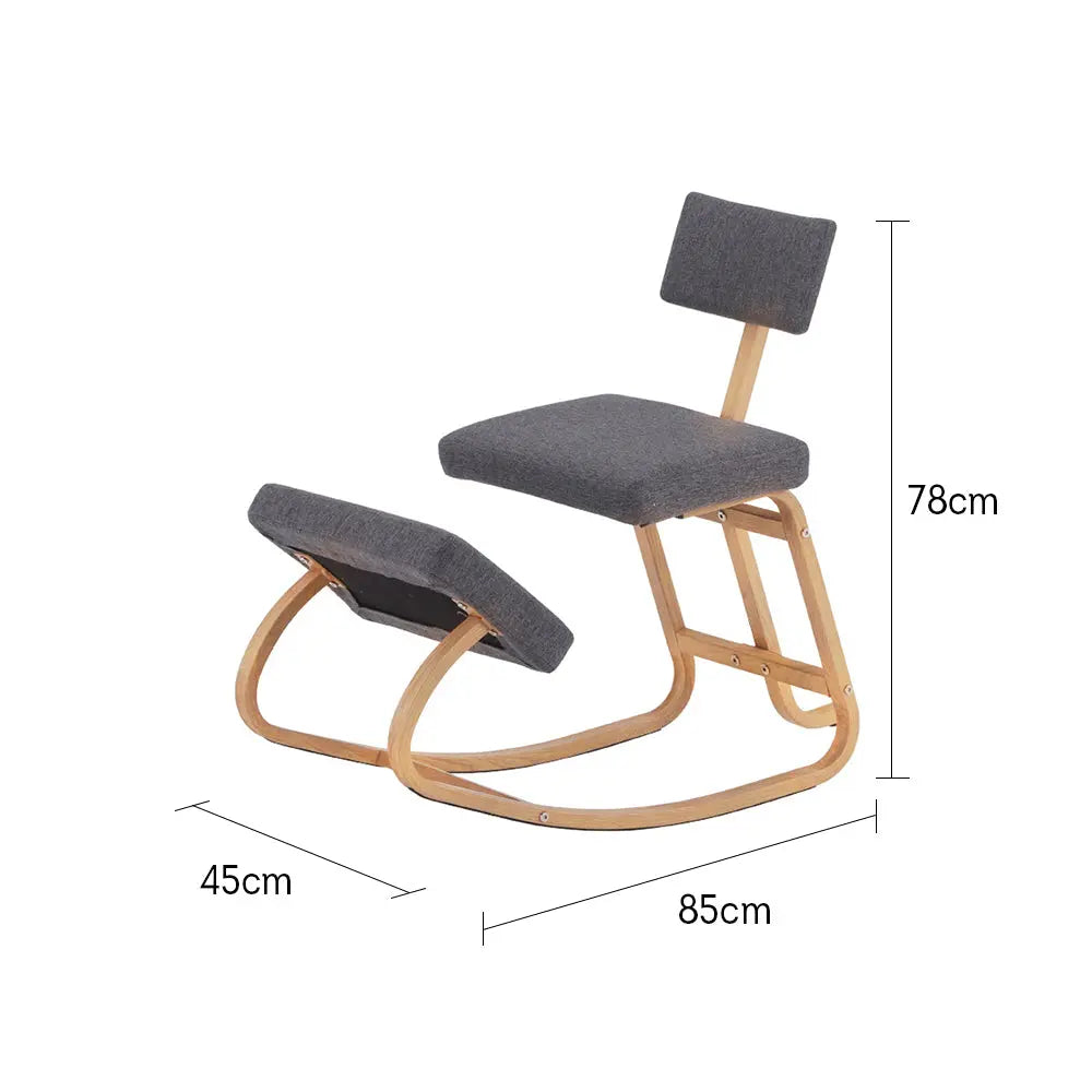 Rocking Wood Kneel Stool Ergonomic Kneeling Chair with Thick Cushion for Improving Posture prevention of myopia computer chair megalivingmatters