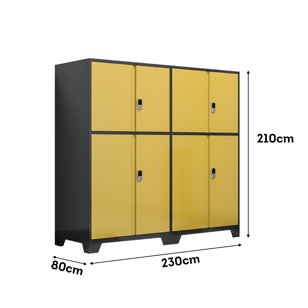 MASON TAYLOR C2 Storge Cabinet W/ Electronic Password Lock Underground Garage Storge - Yellow