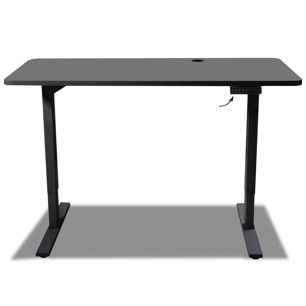 MASON TAYLOR 2ARE1 140x70cm Electric Standing Desk Sit to Stand Up Motorised Desks Black&Black