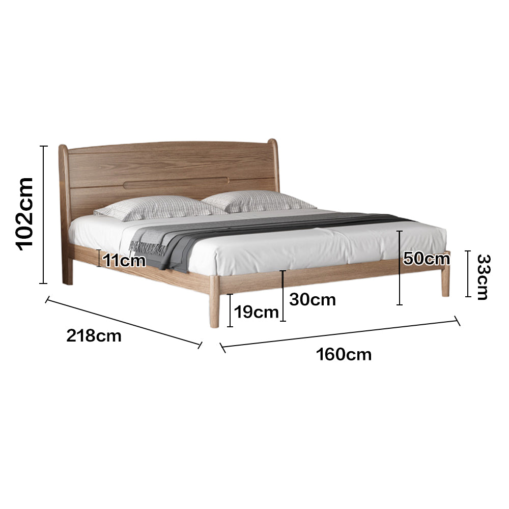 MASON TAYLOR 150/180CM Solid Wood Frame Bed With Matttress