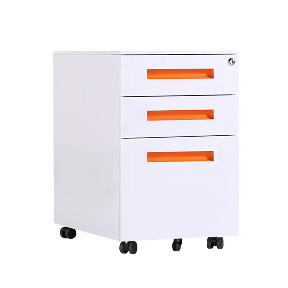 MASON TAYLOR 3 Drawers Mobile Filing Cabinet with Lock Under Desk