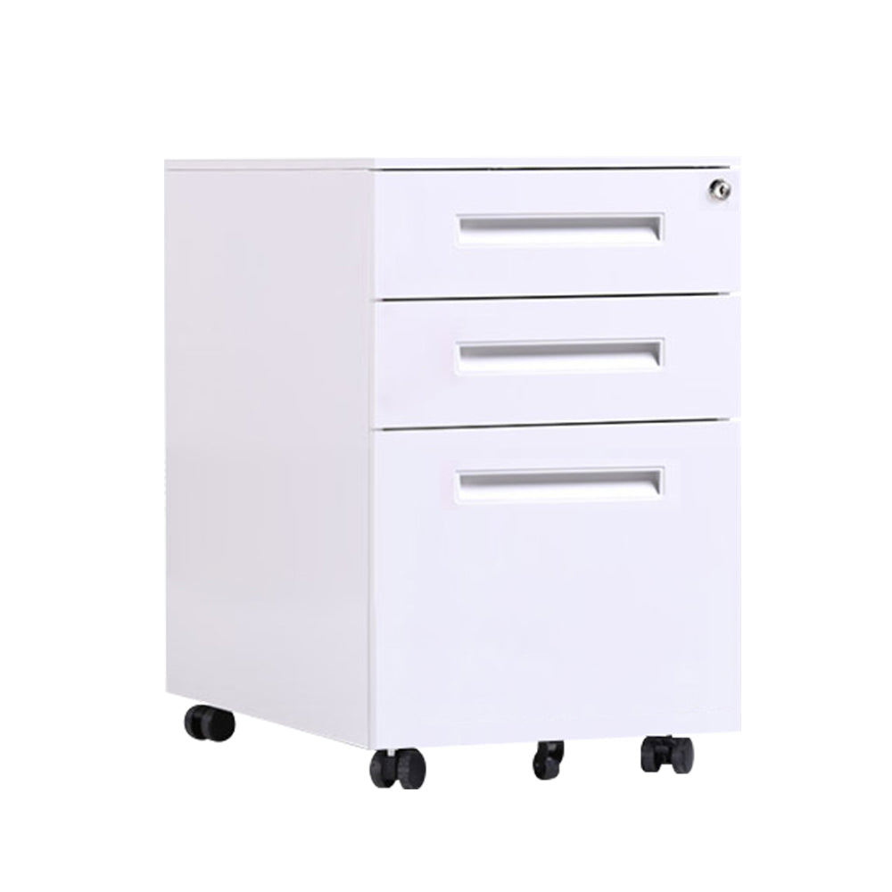 MASON TAYLOR 3 Drawers Mobile Filing Cabinet with Lock Under Desk