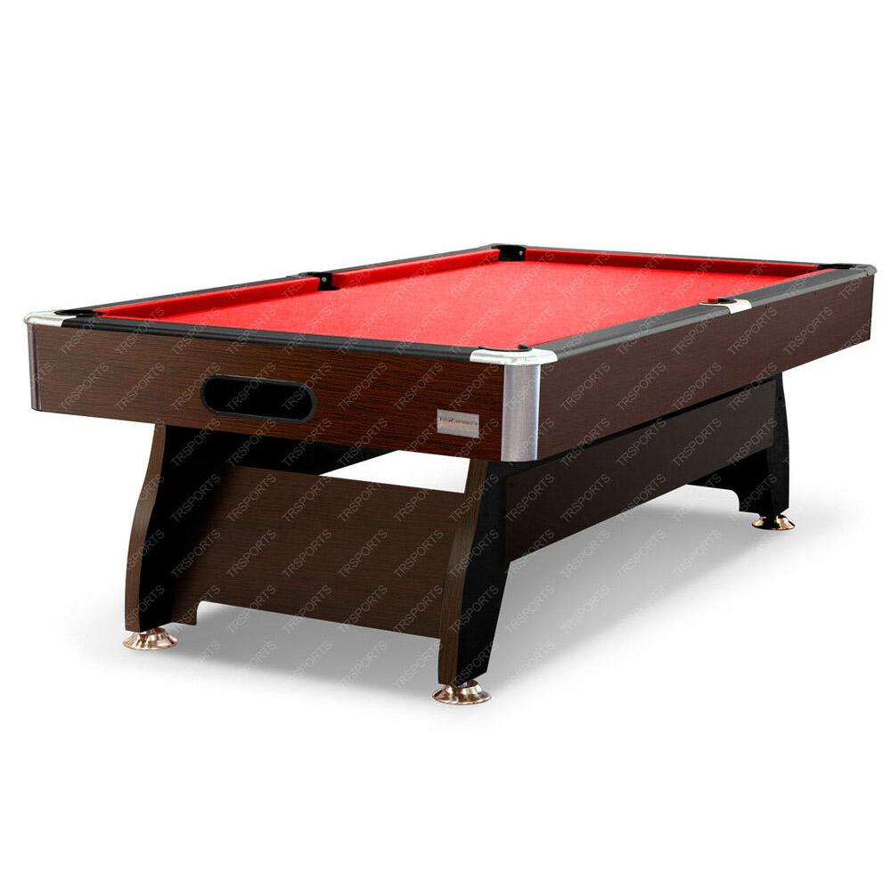 MACE 7FT MDF Pool Snooker Billiard Table with Accessories Pack, Walnut Frame