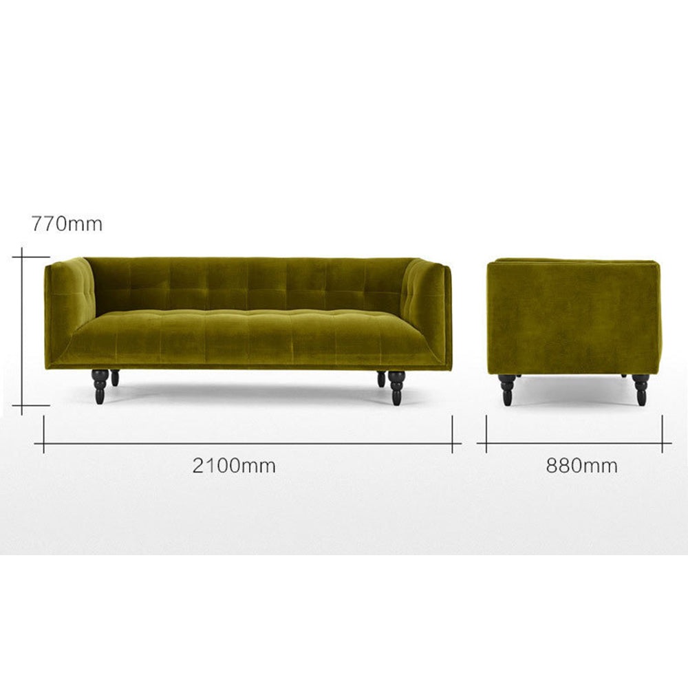 MASON TAYLOR 3 Seater Latex Filling Sofa 210CM Length - Grey