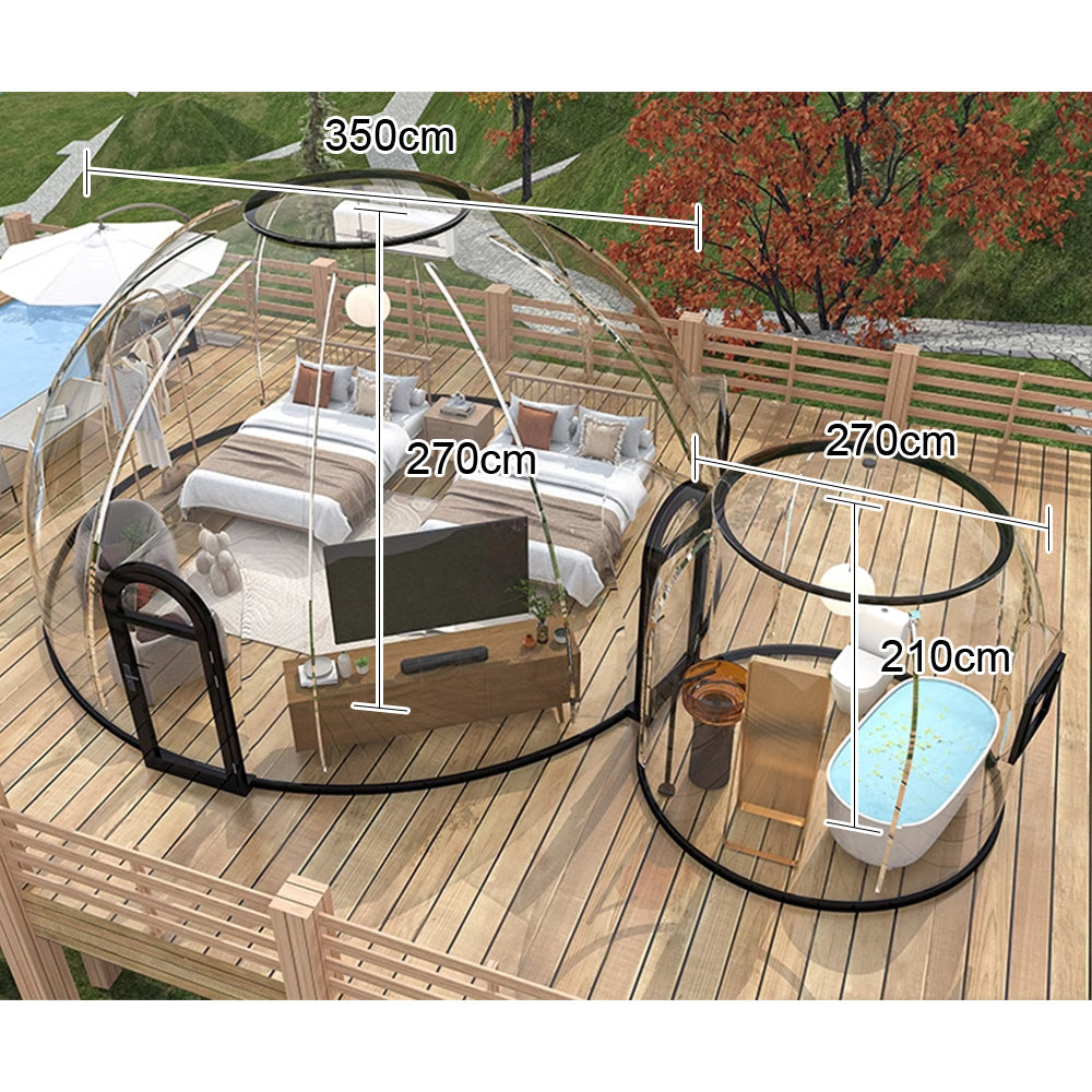 LANNISTER Dome Tent Combination Aluminum Alloy Frame - Transparent