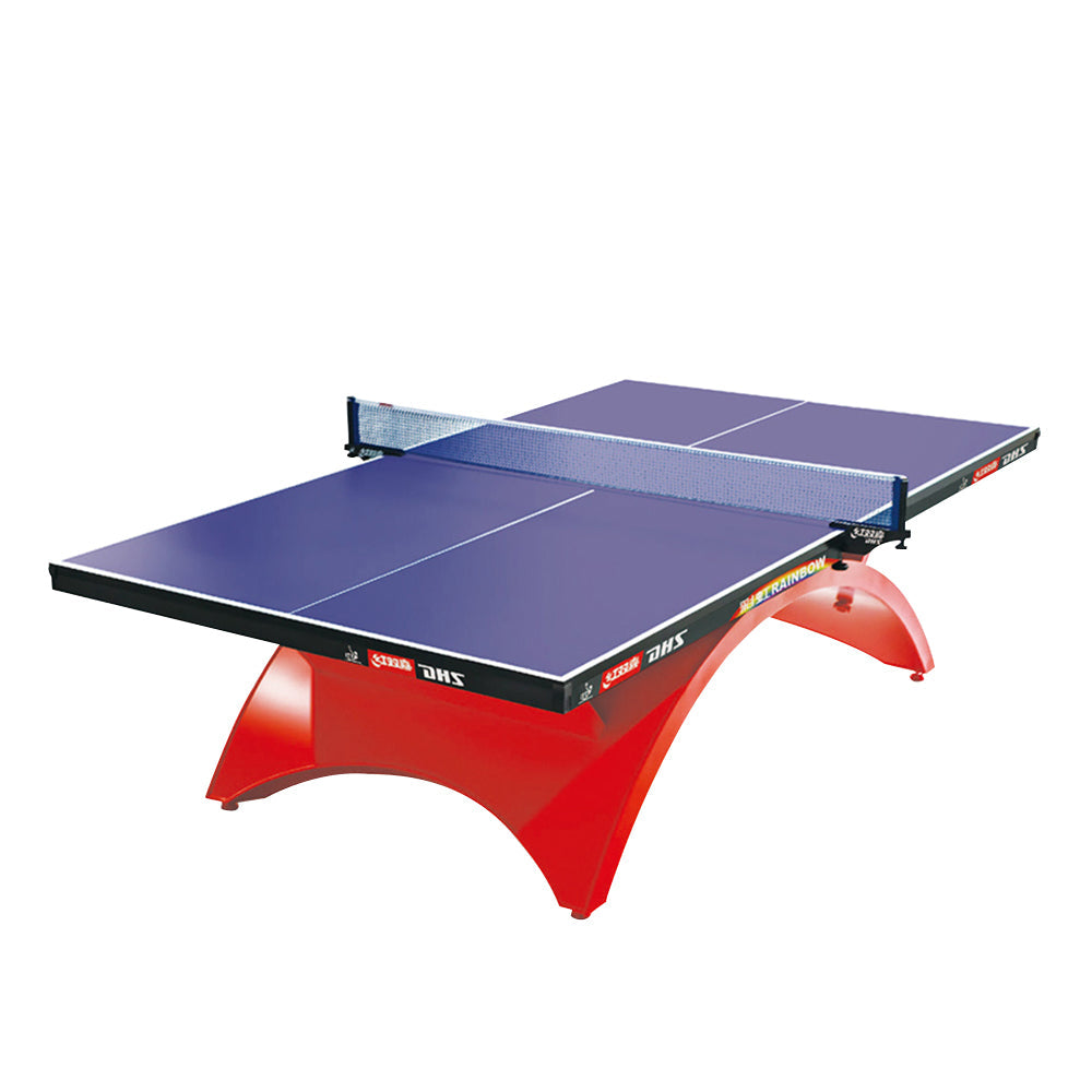 DHS DCH Indoor 25mm Table-top Table Tennis / Ping Pong Table W/ Accessories - Blue&Red